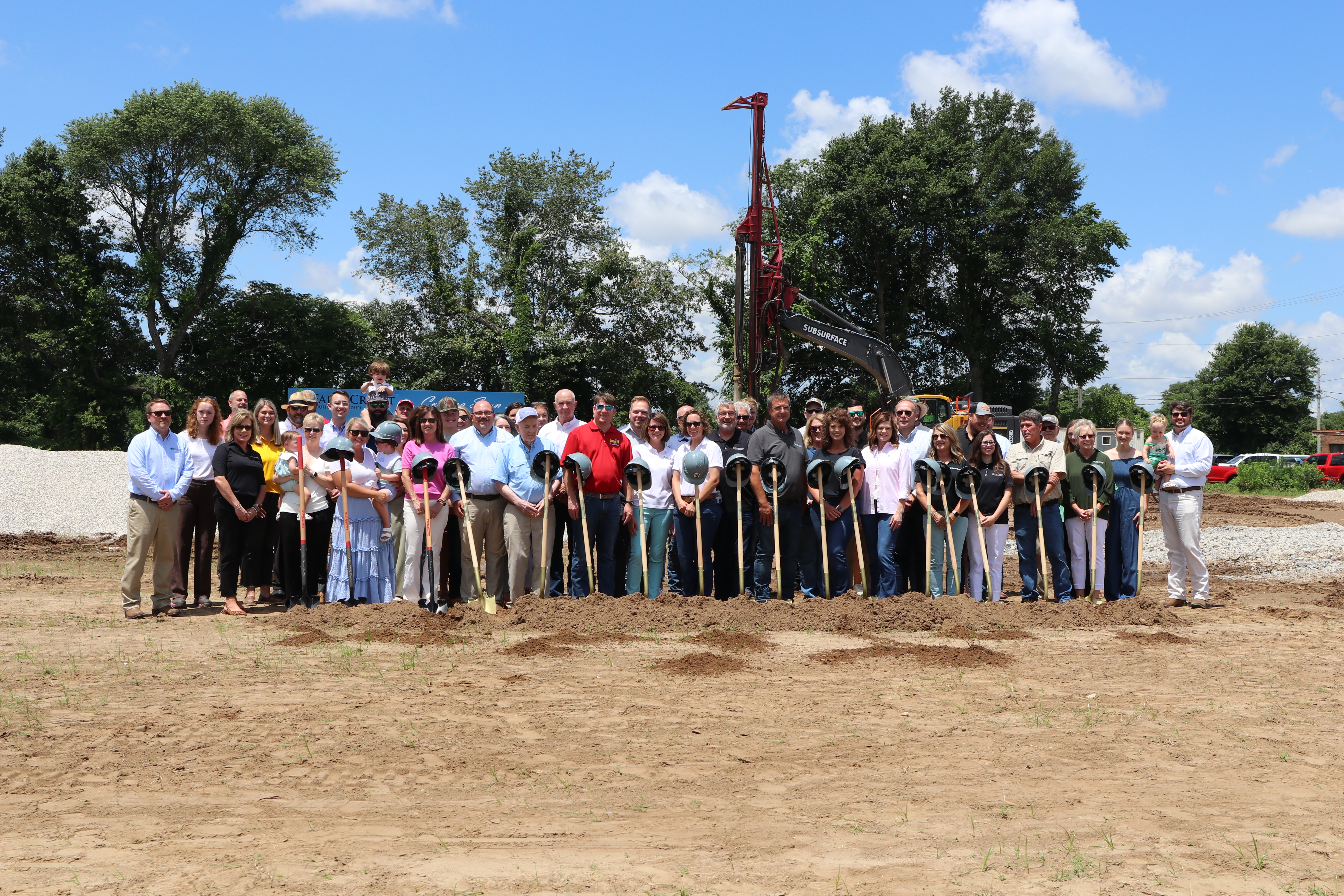 All attendees at groundbreaking site