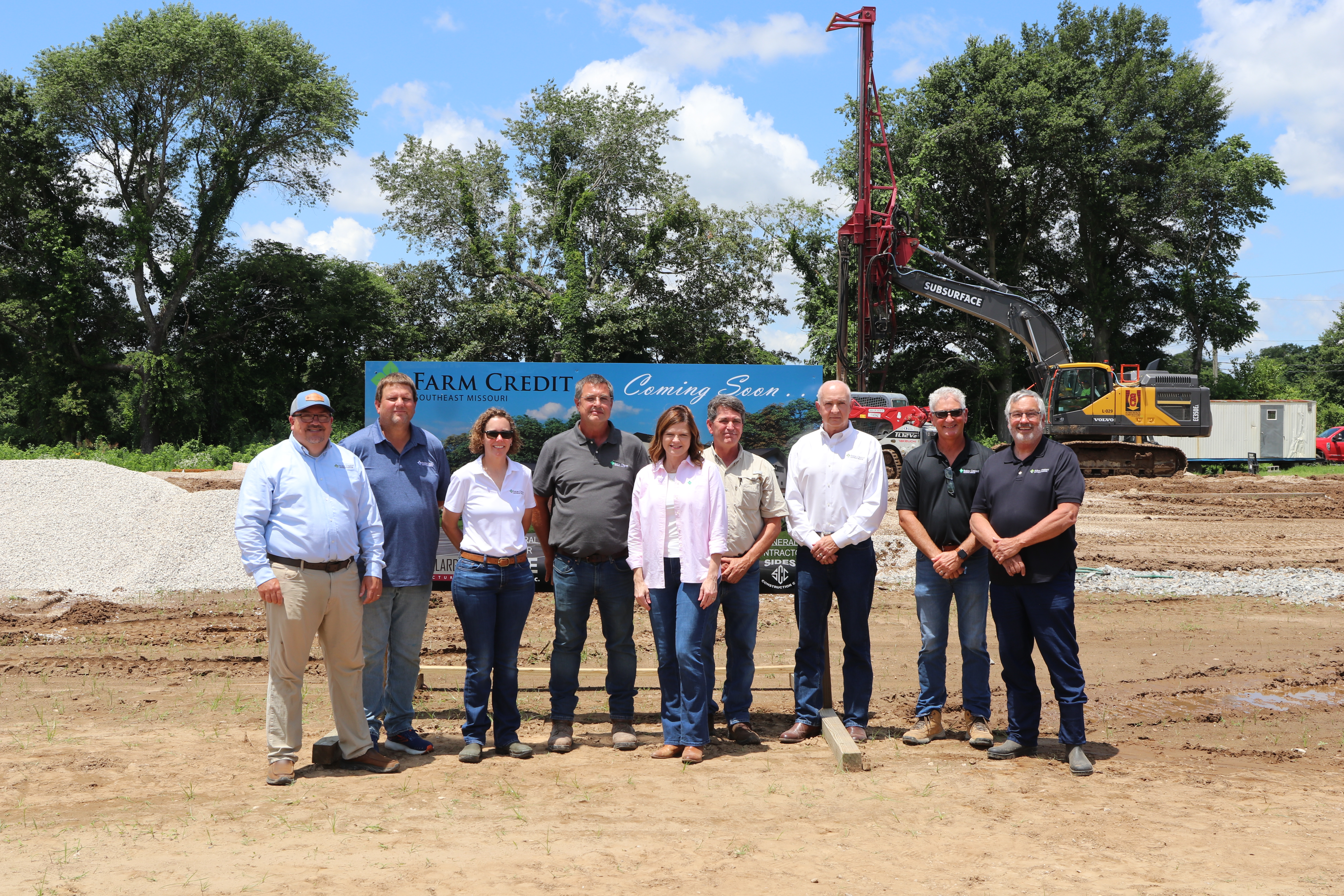 Board Members, CEO, and Branch Manager at groundbreaking site