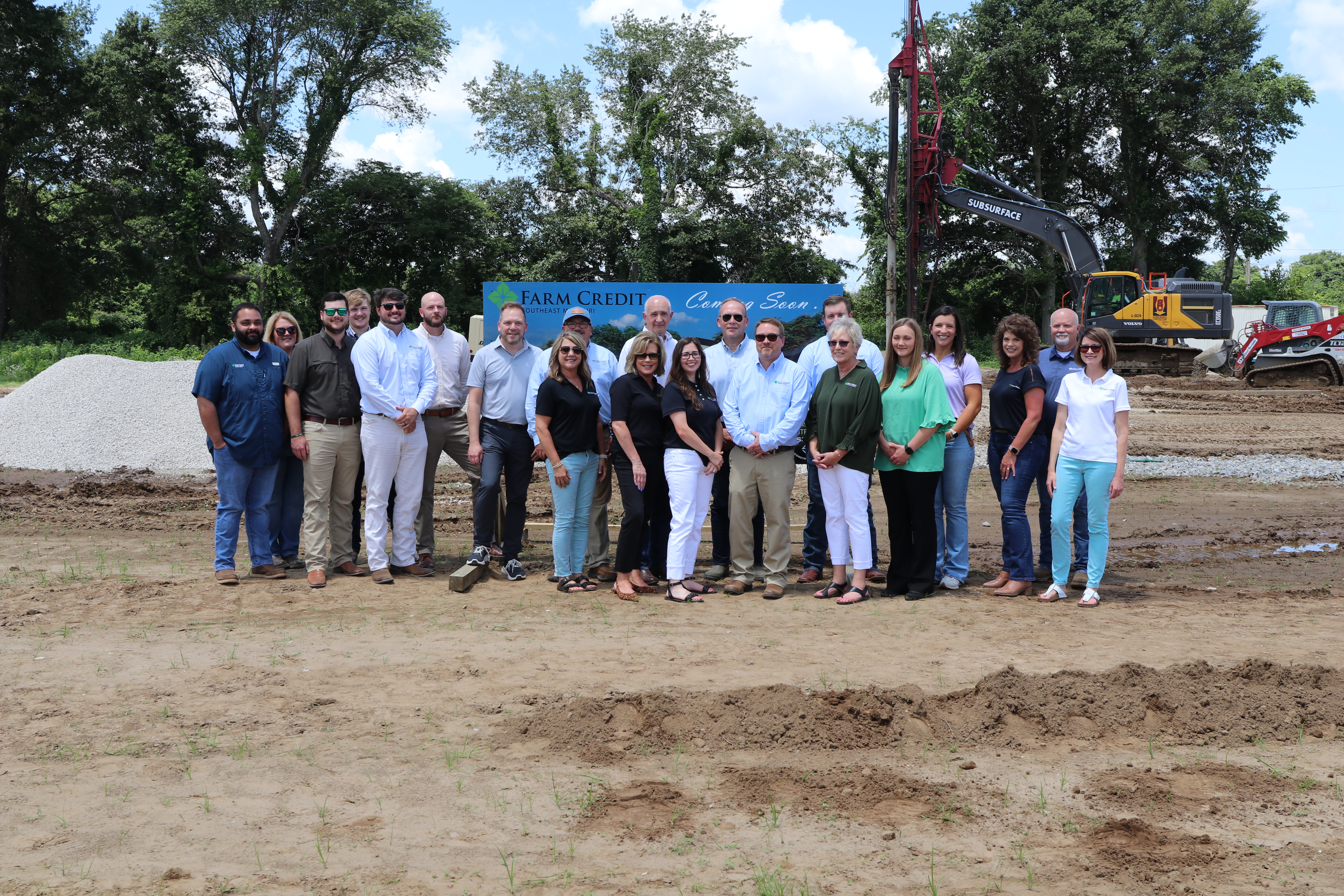 Farm Credit Staff at groundbreaking site